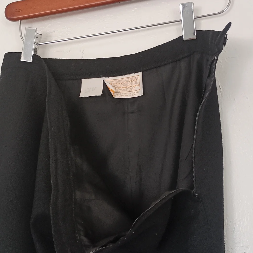 Vintage Pendleton 100% Wool Midi Pencil Skirt